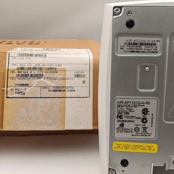CISCO Aironet 1130G Series IEEE 802.11 b/g Access Point | AIR-AP1131G-A-K9 V03 - Picture 5 of 14